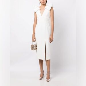 Rebecca Vallance Bom Ami ruffle-detail mini dress in White